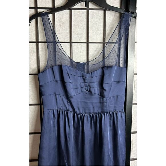 American Eagle Navy Blue Sheer Sleeveless Party Dress - Picture 3 of 7